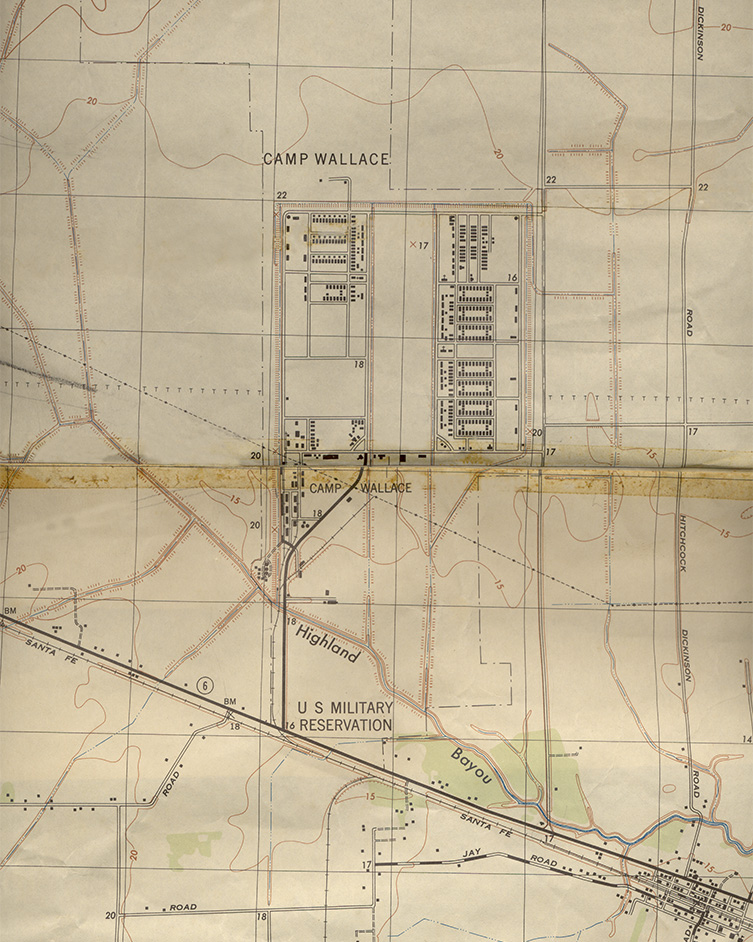 Camp Wallace Topographic Map